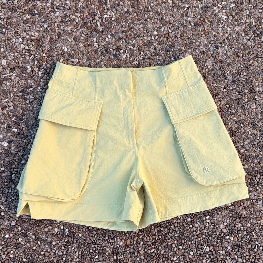 lululemon athletica Pale Yellow Cargo Shorts